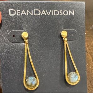 Dean Davidson Gold Drop Earrings with Silver Accents